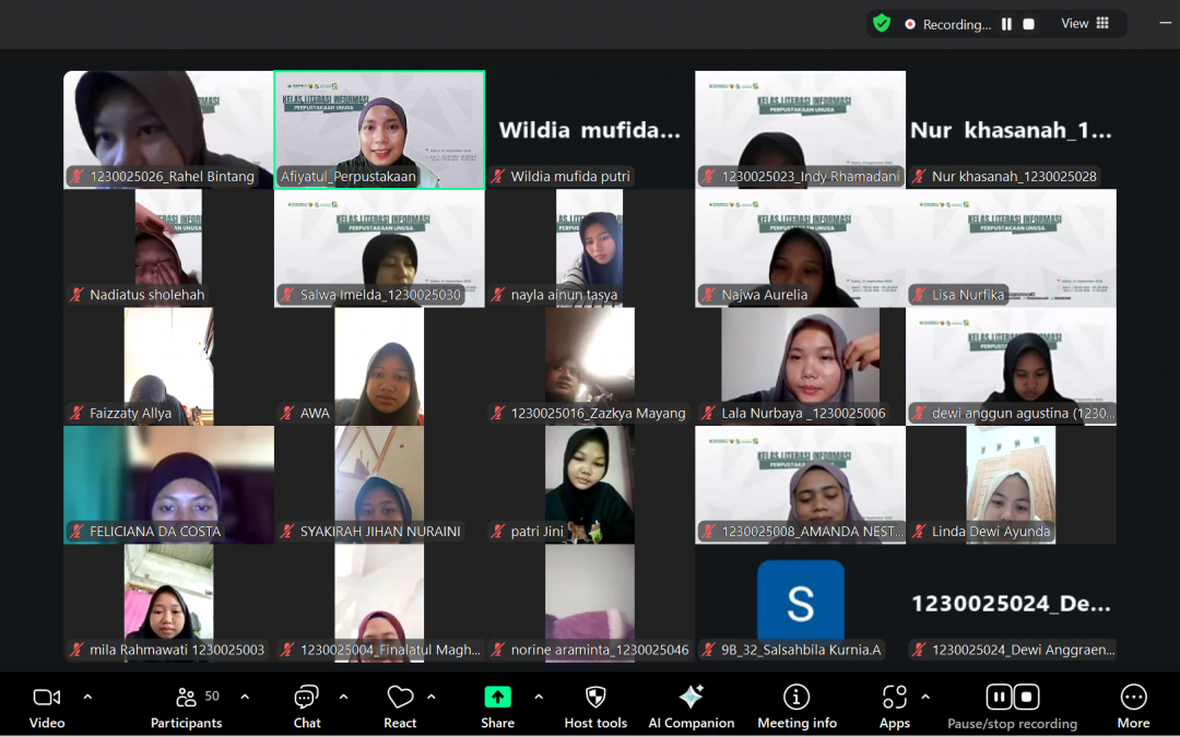 Kelas Literasi Informasi Perpustakaan untuk Mahasiswa Baru UNUSA 2025